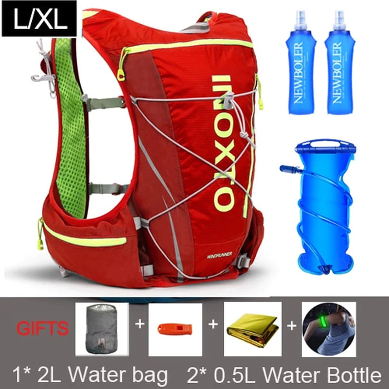 8L Hydration Vest Backpack for Men and Women - Outdoor Sports, Trail Running, Jogging, and Hiking with Water Bag and Flask Options