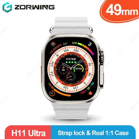 H11 Ultra Smart Watch Men 49Mm GPS NFC Smartwatch Titanium Alloy 173 Sport Mode Fitness Watch for Android IOS with Strap Lock