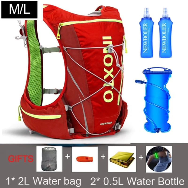 8L Hydration Vest Backpack for Men and Women - Outdoor Sports, Trail Running, Jogging, and Hiking with Water Bag and Flask Options