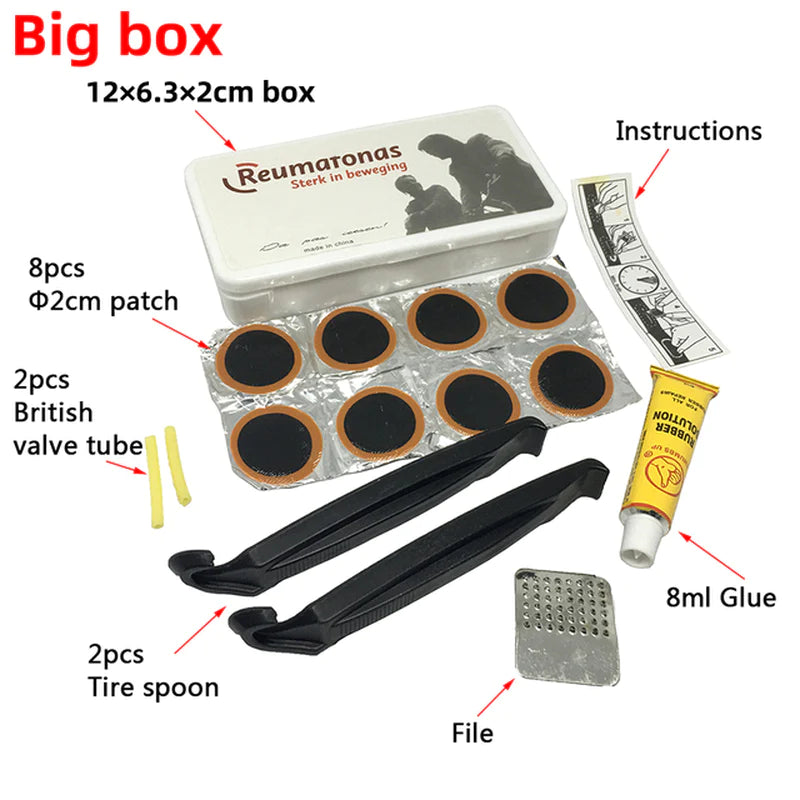 Brand New Bike Bicycle Flat Tire Repair Kit Tool Set Kit Patch Rubber Portable Fetal Best Quality Cycling Free Shipping