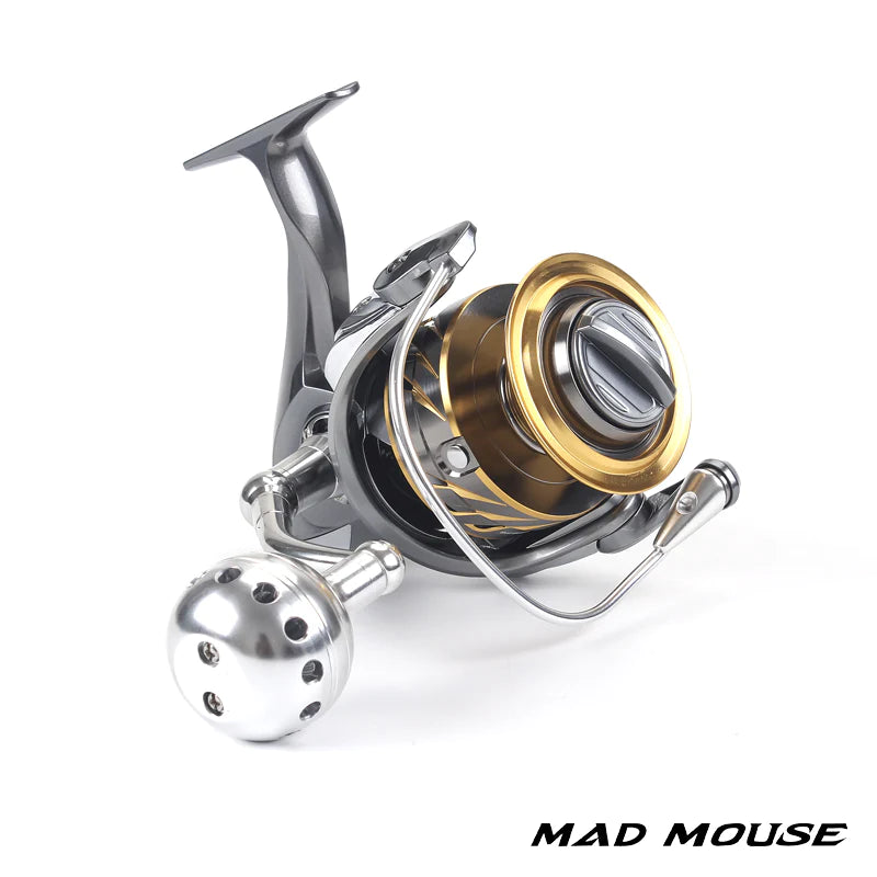 Japan Quality MADMOUSE SALTIGA BJ 4000 /6000/10000 Spinning Jigging Reel 11+1BB 35Kg Drag Power Spinning Reel Boat Fishing Reels