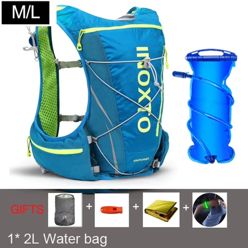 8L Hydration Vest Backpack for Men and Women - Outdoor Sports, Trail Running, Jogging, and Hiking with Water Bag and Flask Options