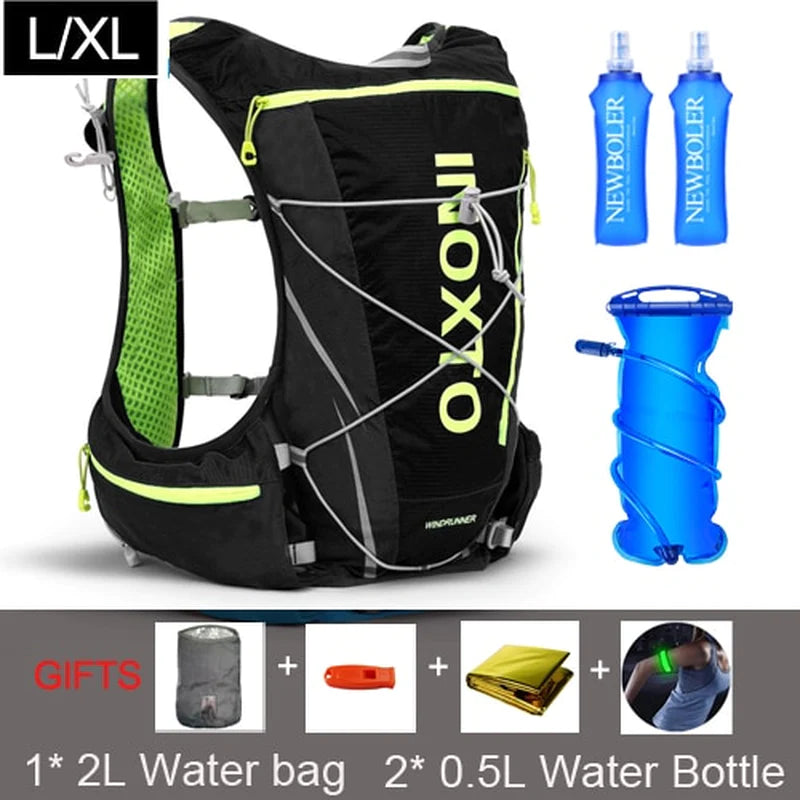 8L Hydration Vest Backpack for Men and Women - Outdoor Sports, Trail Running, Jogging, and Hiking with Water Bag and Flask Options