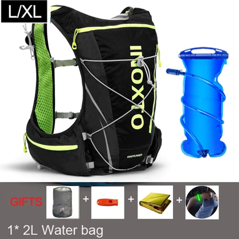 8L Hydration Vest Backpack for Men and Women - Outdoor Sports, Trail Running, Jogging, and Hiking with Water Bag and Flask Options