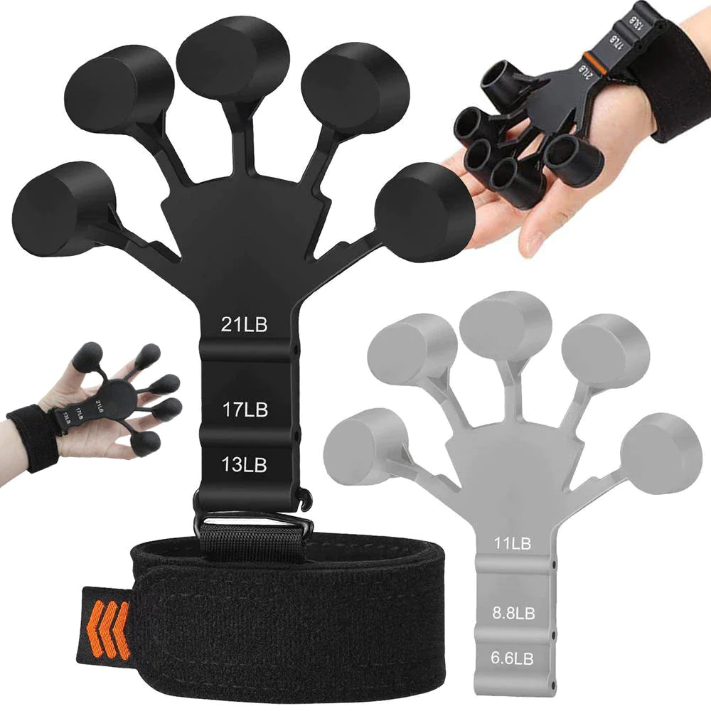 Finger Gripper Patients Hand Strengthener Guitar Finger Flexion and Extension Training Device 6 Resistant Strength Trainer